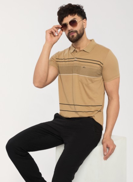 Array Casual strip Printed Tshirt