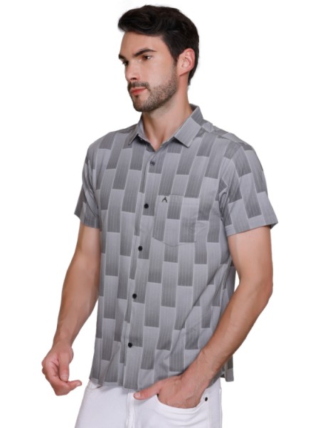 ARRAY PRINTED SHIRT WITH FRONT OPEN