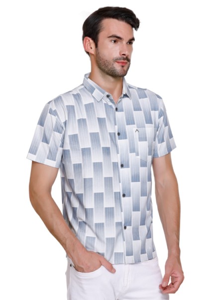 ARRAY PRINTED SHIRT WITH FRONT OPEN