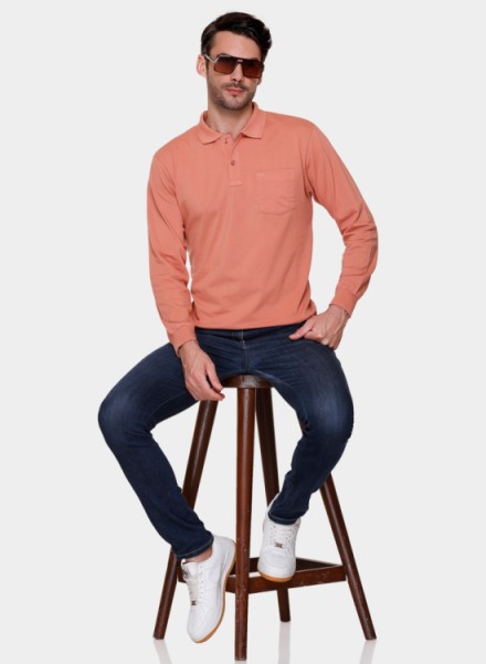 Array Solid Full Sleeve Polo