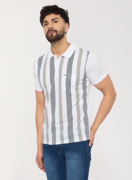 Array Casual strip Printed Tshirt