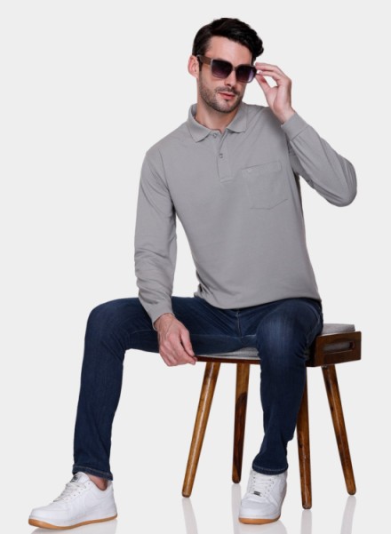 Array Solid Full Sleeve Polo