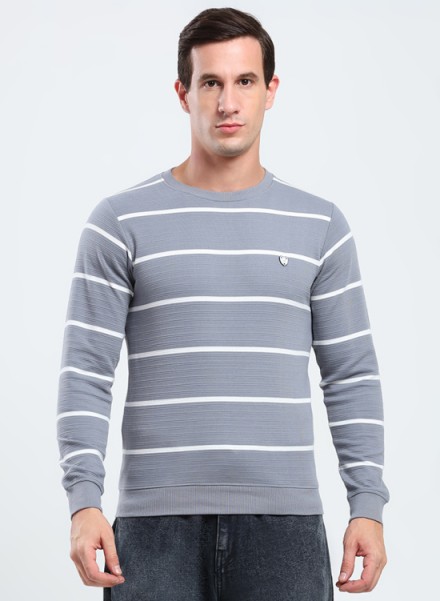 StripeCore Mens Round Neck Sweatshirt