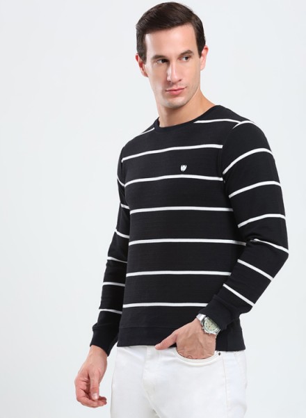 StripeCore Mens Round Neck Sweatshirt