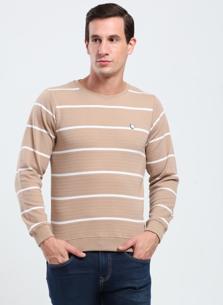 StripeCore Mens Round Neck Sweatshirt